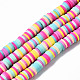 Handmade Polymer Clay Beads Strands US-CLAY-R089-6mm-137-1