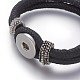 PU Leather Snap Bracelet Making US-AJEW-R023-01-3