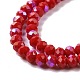 Electroplate Opaque Solid Color Glass Beads Strands US-EGLA-A034-P6mm-L04-3