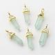 Natural Green Fluorite Pointed Pendants US-G-G902-A01-2