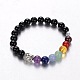 Stretch Buddhist Jewelry Multi-Color Gemstone Chakra Bracelets US-BJEW-JB01687-2