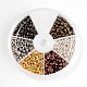 6 Color Brass Crimp Beads Covers US-KK-X0087-4mm-NF-B-1