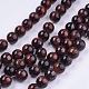 Natural Red Tiger Eye Stone Bead Strands US-G-R193-08-8mm-1