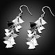 Tree Brass Dangle Cluster Earrings US-EJEW-BB10487-2