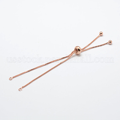 Rack Plating Brass Chain Bracelet Making US-KK-A142-018RG-1