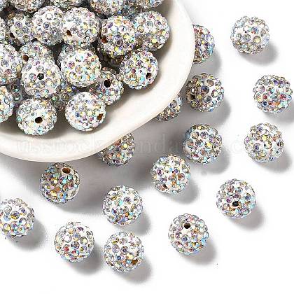 Pave Disco Ball Beads US-RB-A130-10mm-11-1