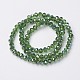 Electroplate Transparent Glass Beads Strands US-EGLA-A034-T8mm-S10-2