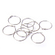 Platinum Color Brass Hoop Earrings US-X-EC108-3NF-4
