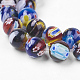 Handmade Millefiori Glass Beads Strands US-LK-F011-01-6
