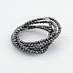 Faceted Round Non-magnetic Synthetic Hematite Beads Strands US-G-P061-60-2mm-2