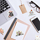 Book with Flower Pattern Self-Adhesive Picture Stickers US-DIY-P069-02-11
