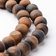 Frosted Round Natural Tiger Eye Bead Strands US-G-J346-15-8mm-1