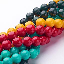 Natural Mashan Jade Round Beads Strands US-G-D263-10mm-M