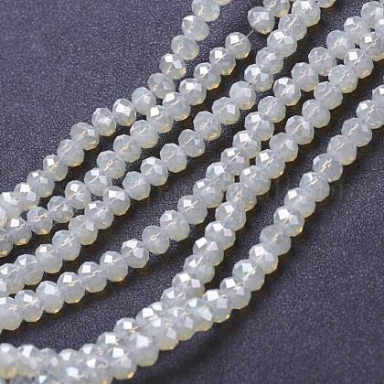 Electroplate Glass Beads Strands US-EGLA-A034-J10mm-Y04-1