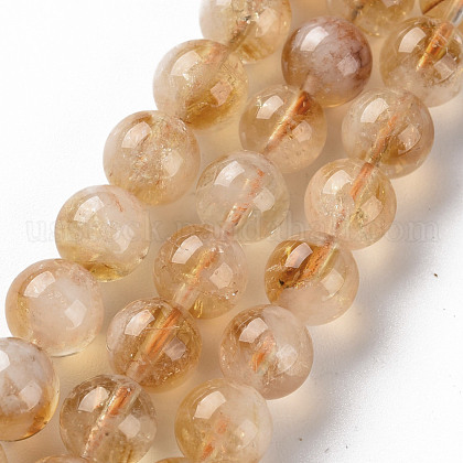 Natural Citrine Beads Strands US-G-S362-105C-1