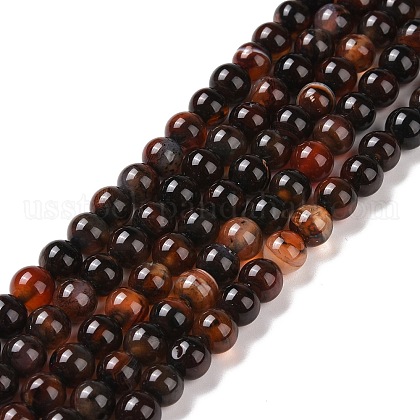 Natural Agate Beads Strands US-G-D845-02-6mm-1