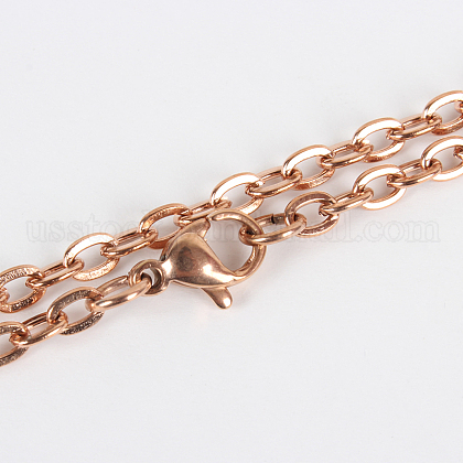 304 Stainless Steel Cable Chain for Necklace Making US-STAS-P045-03RG-1