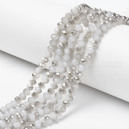 Electroplate Glass Beads Strands US-EGLA-A034-J6mm-E05-1