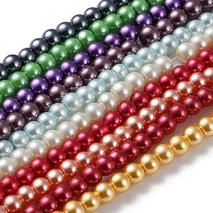 Glass Pearl Beads Strands US-HYC001-1