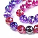 Electroplate Transparent Crackle Glass Beads Strands US-EGLA-N006-027-3