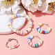 Flat Round Eco-Friendly Handmade Polymer Clay Bead Spacers US-CLAY-R067-4.0mm-38-6