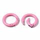 Spray Painted Eco-Friendly Alloy Spring Gate Rings US-PALLOY-T080-01-NR-4
