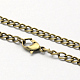 Vintage Iron Twisted Chain Necklace Making for Pocket Watches Design US-CH-R062-AB-1