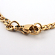 Vacuum Plating 201 Stainless Steel Curb Chains  Necklaces US-NJEW-R063-39G-3