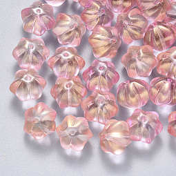 Transparent Spray Painted Glass Beads US-GLAA-S190-005A-07