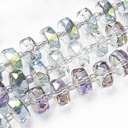 Electroplat Glass Beads Strands US-EGLA-Q092-10mm-D01