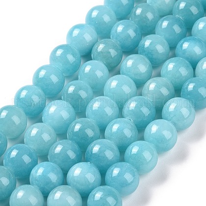 Natural Mashan Jade Round Beads Strands US-G-D263-10mm-XS28-1