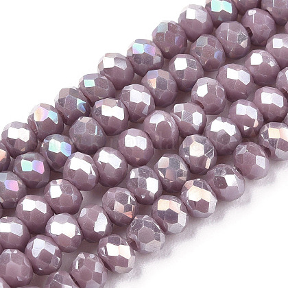 Electroplate Glass Beads Strands US-EGLA-A034-P2mm-B19-1