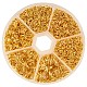 1 Box Iron Plated Jump Rings 4mm to 10mm with Container Gold US-IFIN-PH0001-05G-1