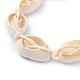 Adjustable Printed Cowrie Shell Braided Bead Bracelets US-BJEW-JB05154-01-4
