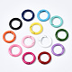 Spray Painted Eco-Friendly Alloy Spring Gate Rings US-PALLOY-T080-01-NR-2