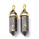 Natural Pyrite Pointed Pendants US-G-G025-01G-22-2