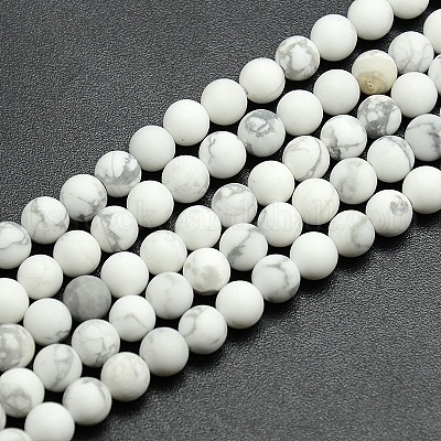 Howlite Strand Frosted Round Wholesale Online Benfits Of Howlite