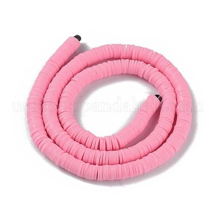 Flat Round Handmade Polymer Clay Beads&nbsp;US-CLAY-R067-8.0mm-28-2