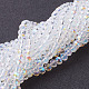 Faceted Rondelle Glass Beads Strands US-GR6MMY-28-1