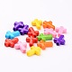 Mixed Color Chunky Acrylic Cross Beads US-X-SACR-436-M-3
