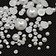 1 Box Garment Accessories White ABS Plastic Imitation Pearl Domed Cabochons US-SACR-MSMC002-03-3