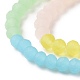 Frosted Gradient Color Glass Bead Strands US-FGLA-H011-01-3
