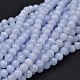 Round Natural Blue Lace Agate Bead Strands US-G-F289-27-6mm-1
