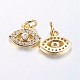 Long-Lasting Plated Brass Micro Pave Cubic Zirconia Charms US-ZIRC-F069-34G-2
