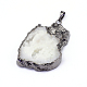 Natural Drusy Agate Hollow Nuggets Pendants US-G-P089-53-2