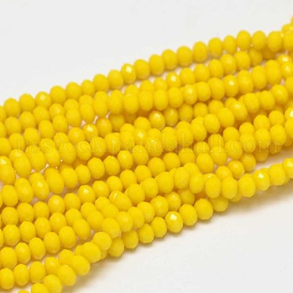 Faceted Rondelle Glass Beads Strands US-GLAA-I033-3mm-14-1