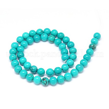 Natural Magnesite Round Bead Strands&nbsp;US-TURQ-E022-38B-8mm-2
