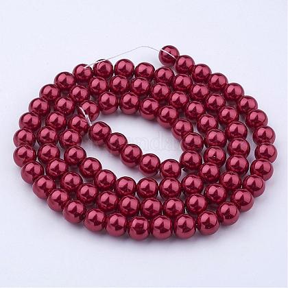 Glass Pearl Beads Strands US-HY-10D-B73-1