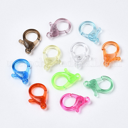 Transparent Acrylic Lobster Claw Clasps US-TACR-T023-01A-1