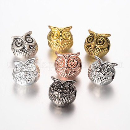 Owl Alloy Beads US-PALLOY-L161-04-1